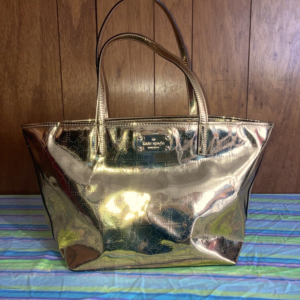 Gold Kate Spade shoulder bag